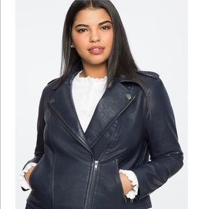 Eloquii Navy Moto Jacket